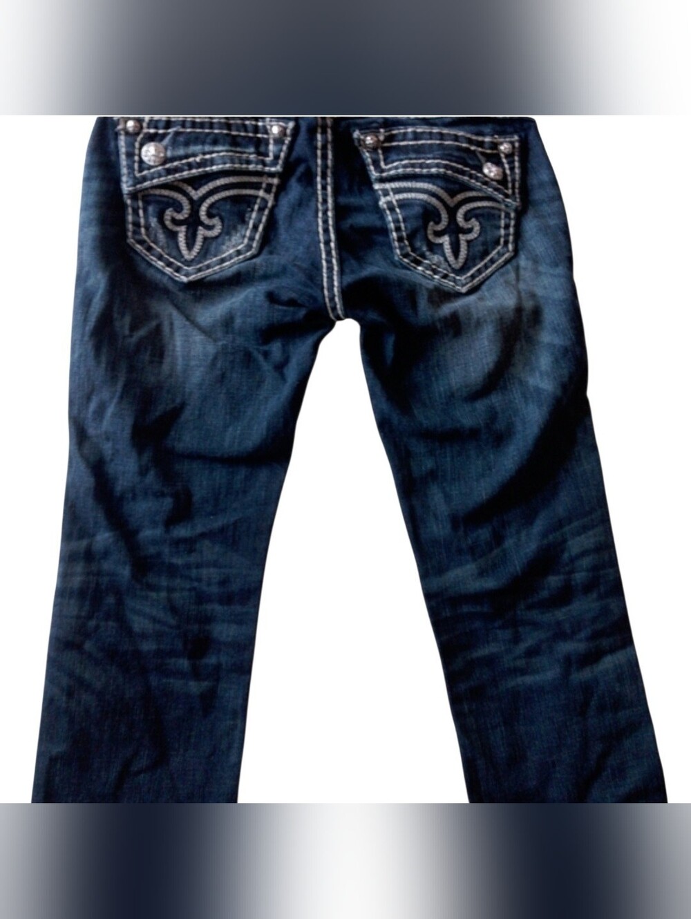 Rock Revival Dark Wash Capri Size 27 - Picture 2 of 9